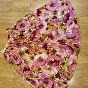 Vintage homemade floral full skirt XS